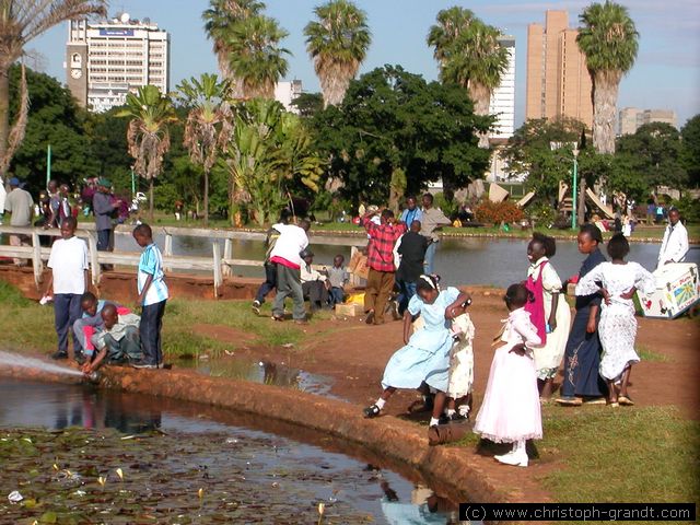 Uhuru Park on a Sunday