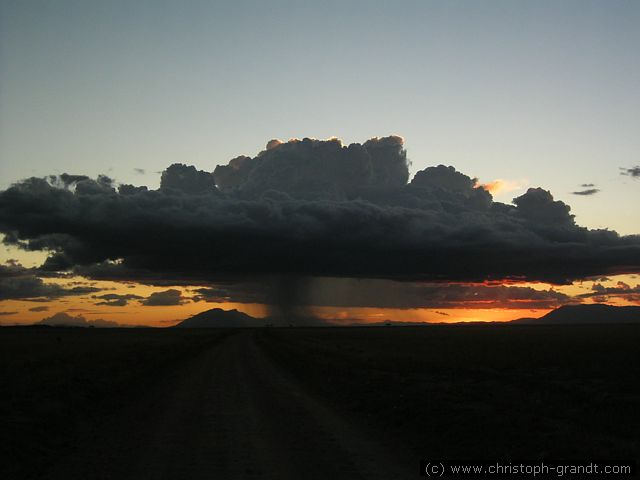 raincloud in evening sun, Amboseli National Park